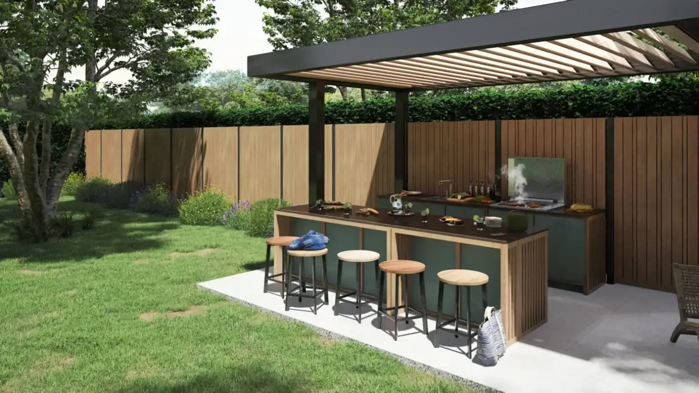 Cuisine Kanell équipée d'une plancha