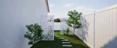 Claustra aluminium Klaustra 9016 avec décor Dana