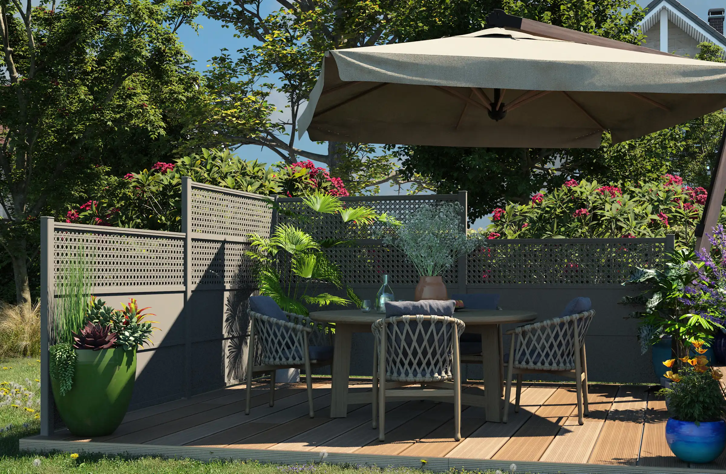 Claustra aluminium gris anthracite design moderne