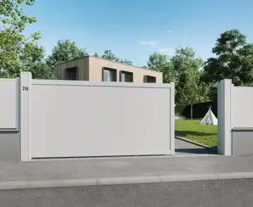 Portail coulissant motorisé en aluminium